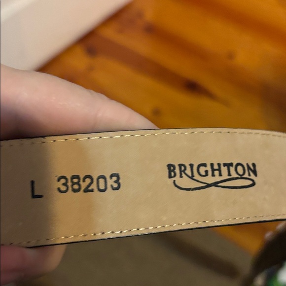 Brighton Black Leather Belt with Intricate Silver Buckle - Picture 3 of 7